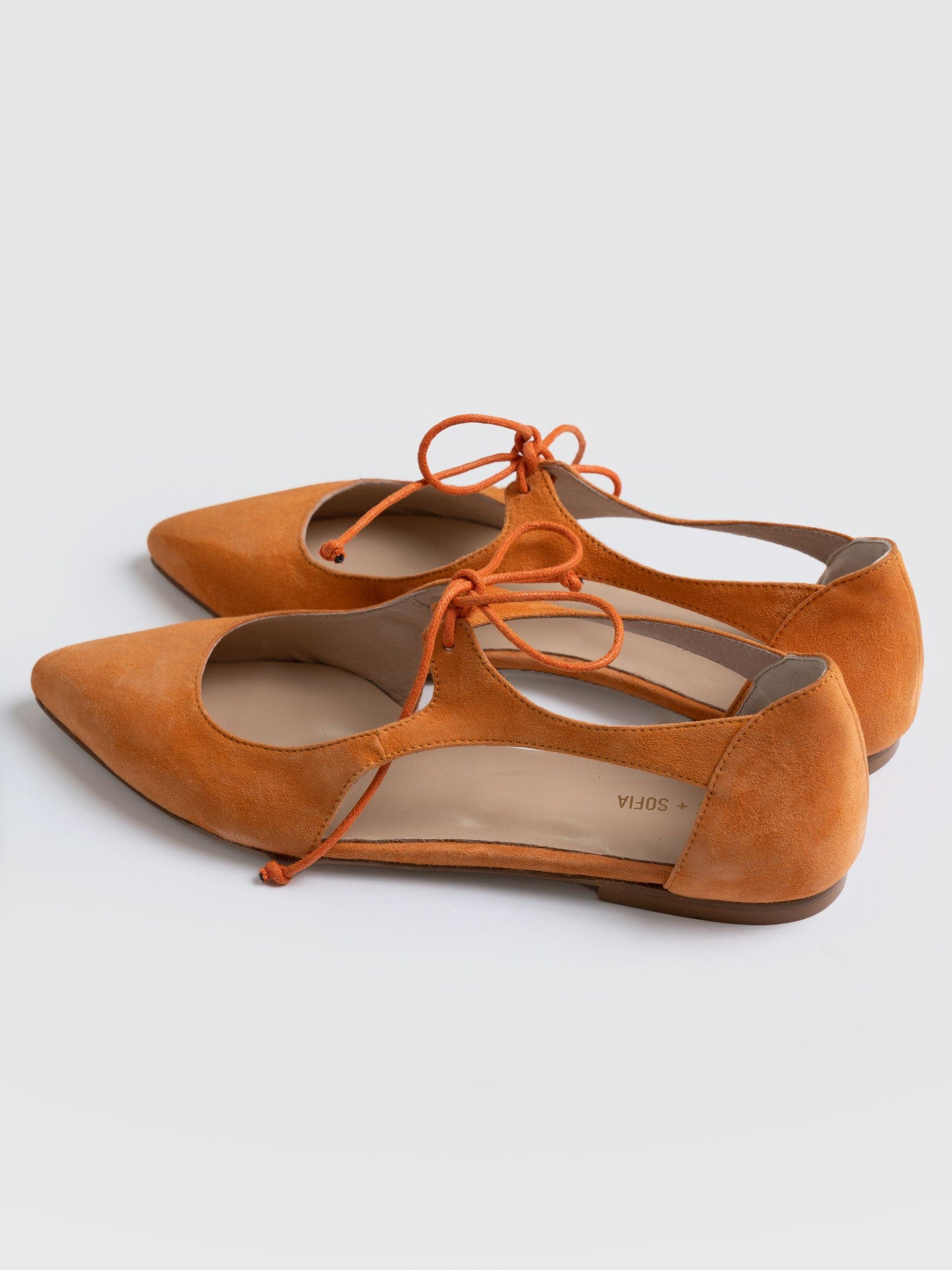 Tie Up Mary Janes Orange - Women's Loafers | Saint + Sofia® UK